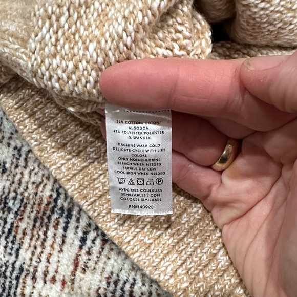 LOFT Tan Cowl Neck Sweater (Varley Dupe) - Picture 4 of 5